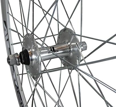 WooHooBikes Deep V 43 mm Vorderrad für Fixie, Fixed Gar, Track Single Speed Bike silber, silber