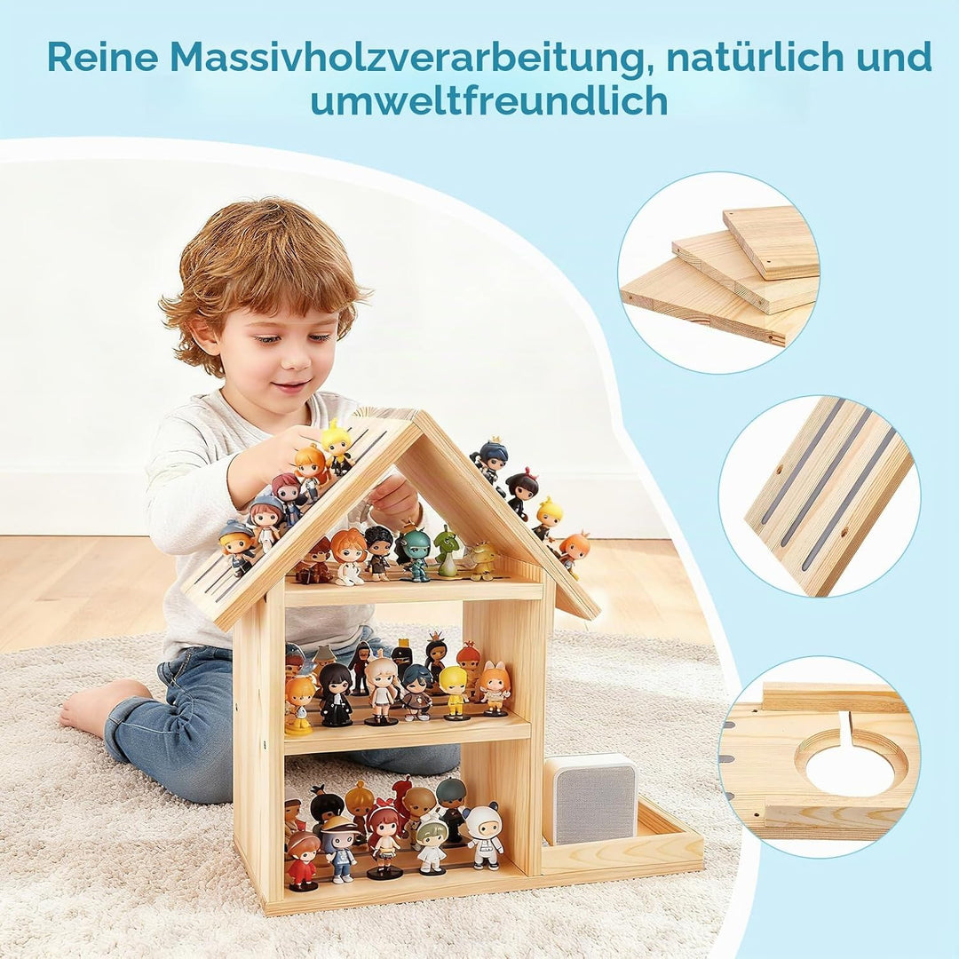 to-nie Regal Kinderzimmer Hausform für bis zu 85 to-nie - to-niebox Regal für to-nie Box und Figuren