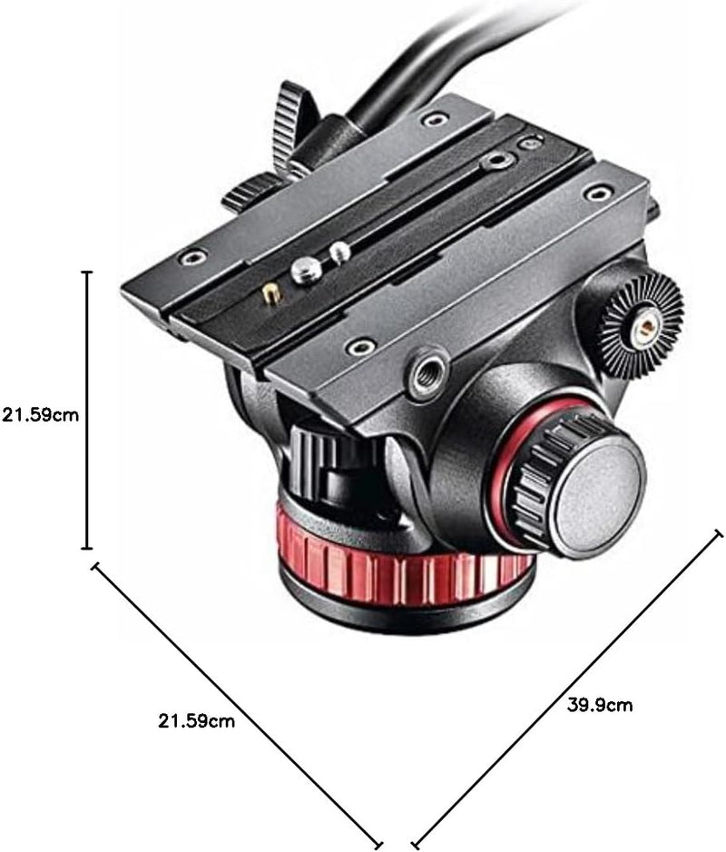 Manfrotto Flacher Videokopf, geeignet für kompakte Videokameras und DSLR-Kameras, ideal für Filmaufn