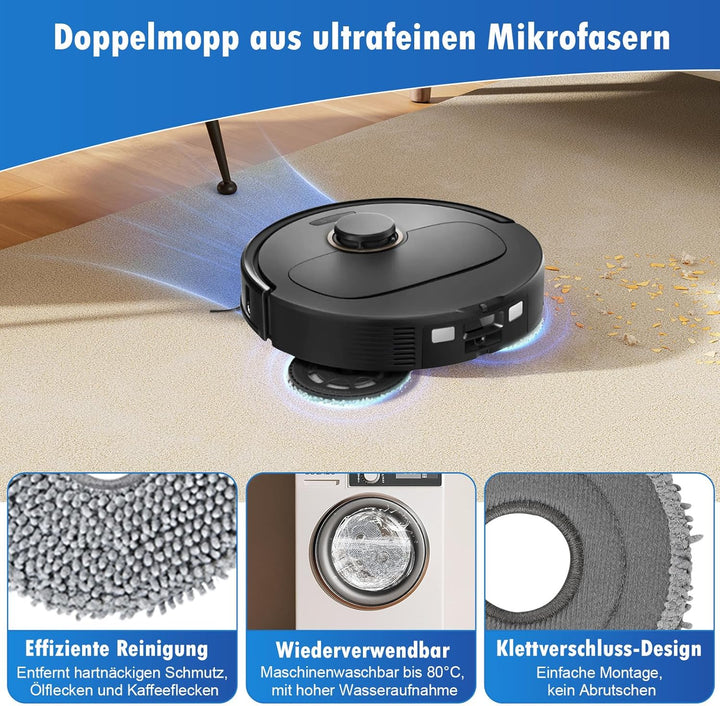 25 Stück Zubehör für Roborock Qrevo Pro/Qrevo S/Qrevo MaxV Saugroboter, 1 Hauptbürste, 6 Staubbeutel