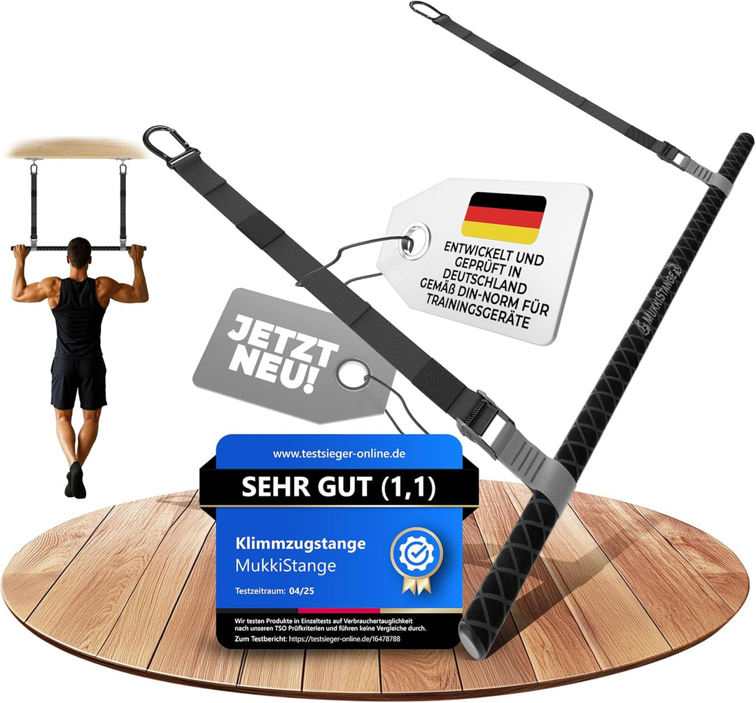 Klimmzugstange Decke, abnehmbar, höhenverstellbar, griffig, platzsparend, verstaubar, zum Aufhängen,