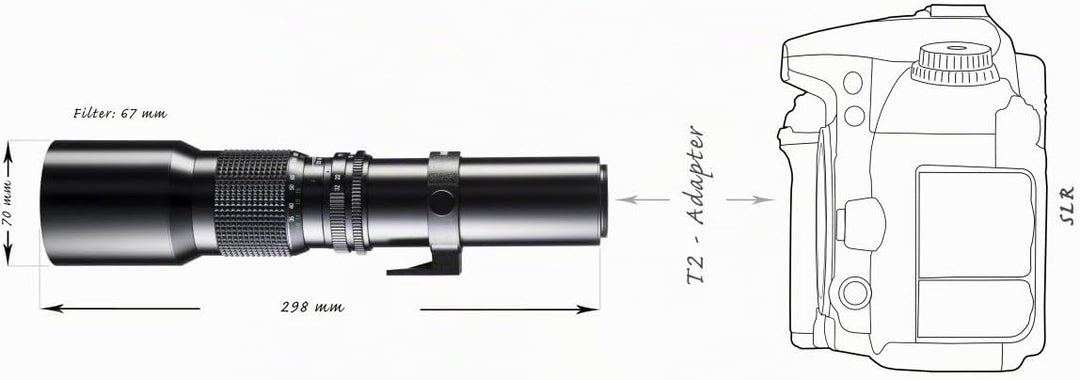Walimex 500mm 1:8,0 CSC-Objektiv für Micro Four Thirds Bajonett schwarz ( für Vollformat gerechnet,