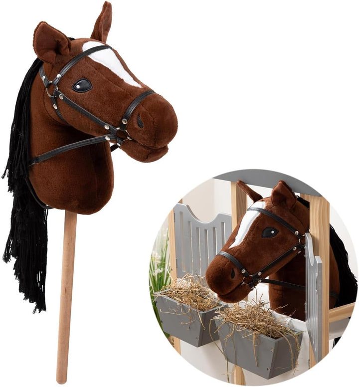 Ella & Piet® Grosses Hobby Horse Pferd Donna mit Aufbewahrungsbeutel Steckenpferd Springpferd Spielp