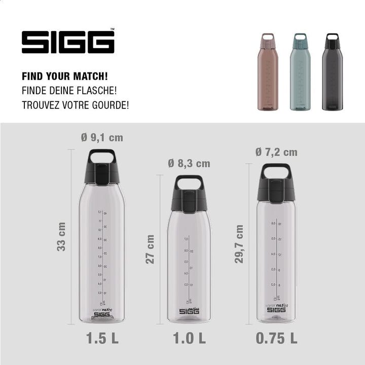 SIGG - Tritan Trinkflasche - Total Color ONE - Für Kohlensäurehaltige Getränke Geeignet - Spülmaschi
