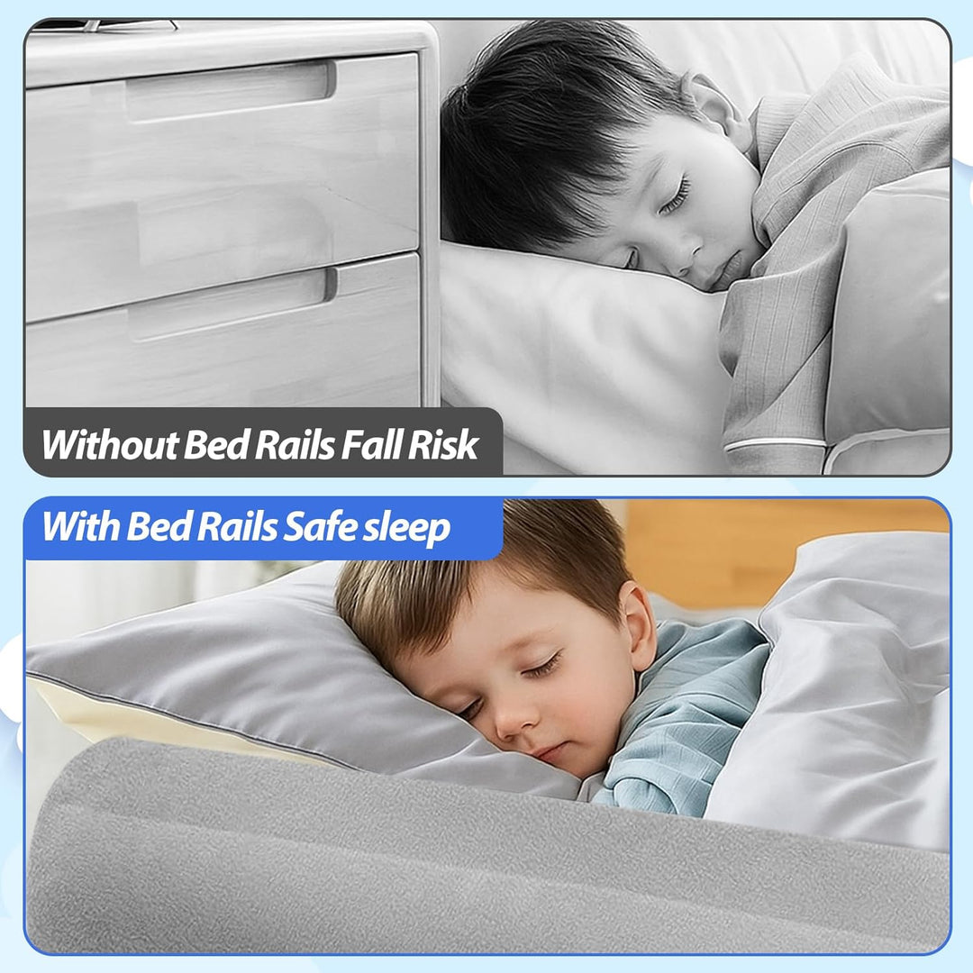 Rausfallschutz Bett, 2er Pack Aufblasbares Bettgitter Rausfallschutz, 127cm Bettkantenschutz Reise f