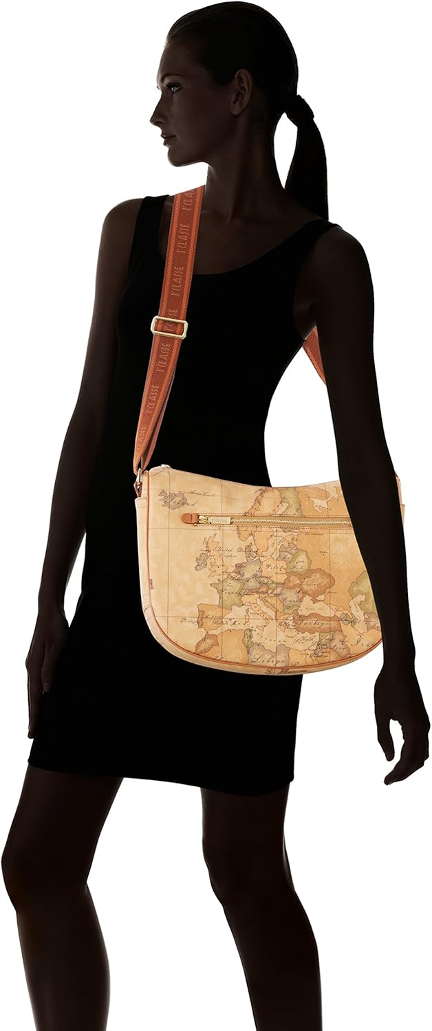 Alviero Martini 1A Classe D0646000, Damen Umhängetasche, Mehrfarbig (Naturale), 10.5x28x36 cm (W x H