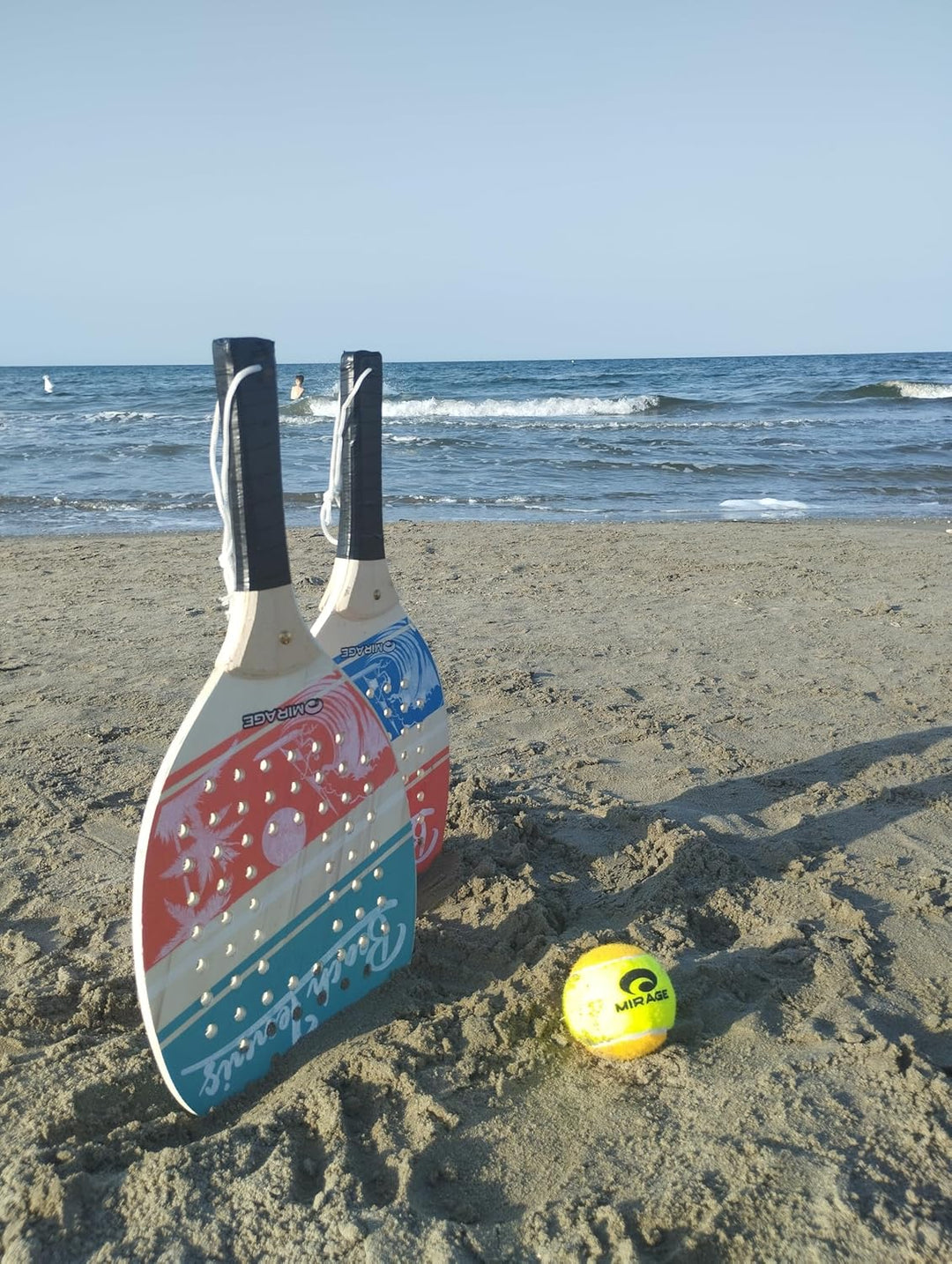 oppia Strandschläger Beach Tennis mit weichem Ball Set Leichte und strapazierfähige Schläger für Out