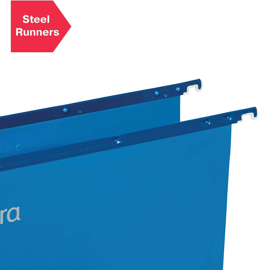 Rexel CrystalFile Extra Hängemappen (Polypropylen, 30 mm Boden, Format Foolscap) 25 Stück blau, blau