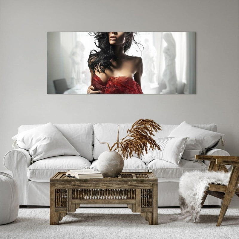 Wandbilder Dekoration Wohnzimmer Schönheit Körper Kleid Eleganz Panorama Bilder auf Leinwand 120x50c