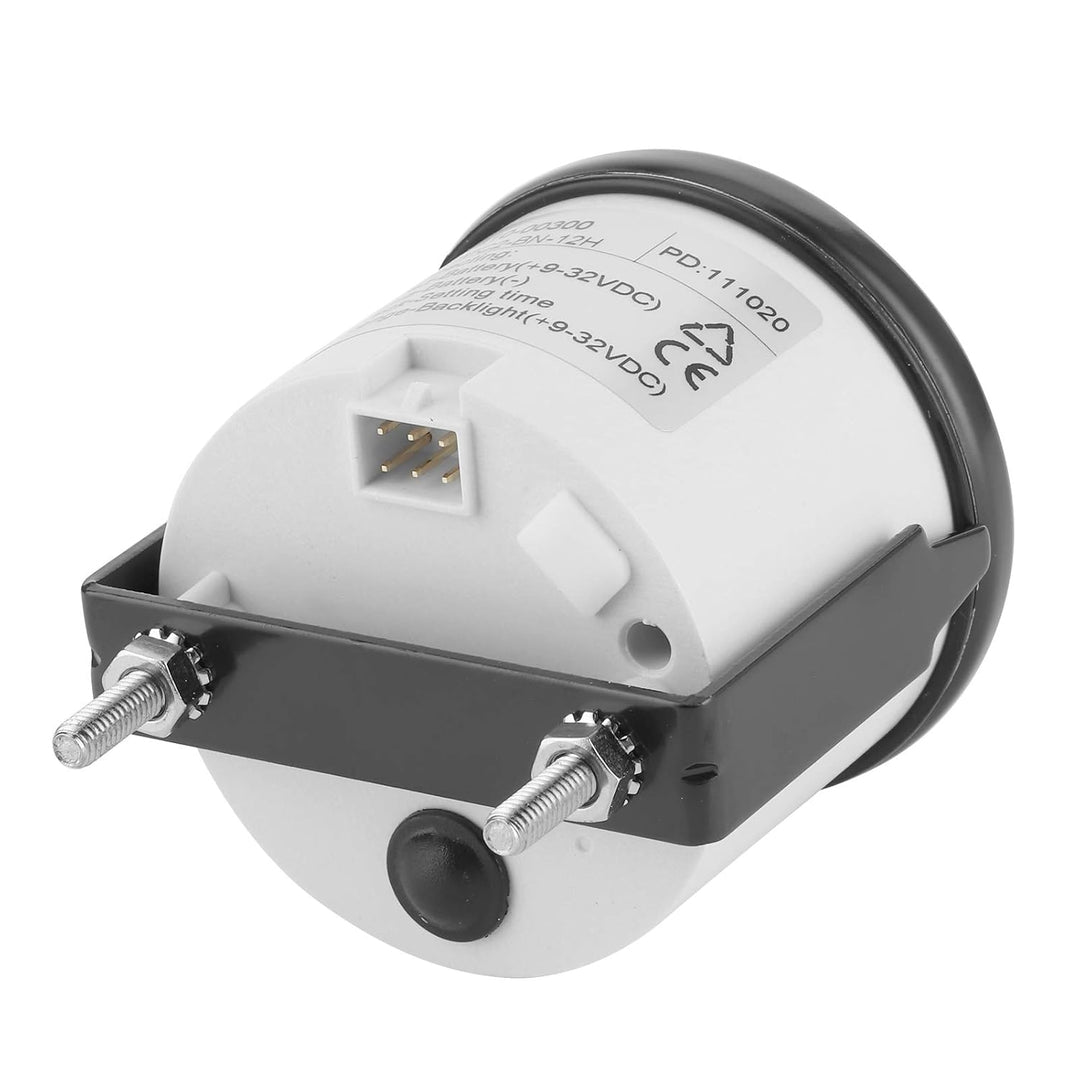 Aramox Universal Dial Clock Meter,2in/52mm Clock Gauge Instrument 0-12 Stundenzähler Rote Hintergrun