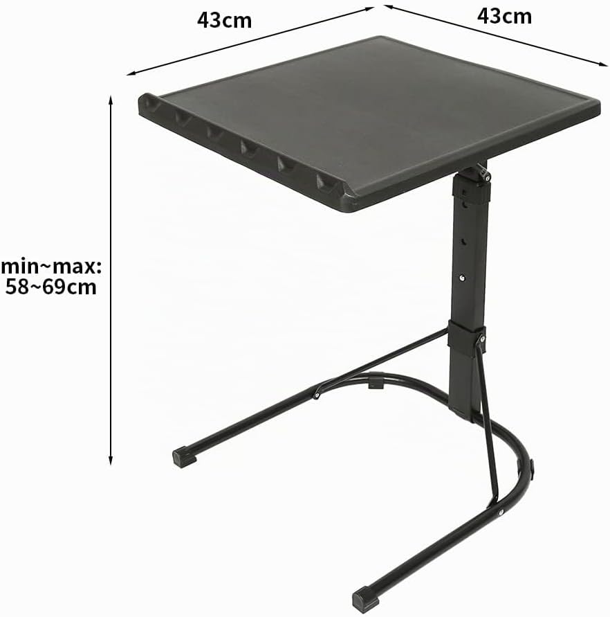 Beistelltisch, klappbar, tragbar, klappbarer Tisch für Laptop, höhenverstellbarer Tisch für Schlafzi