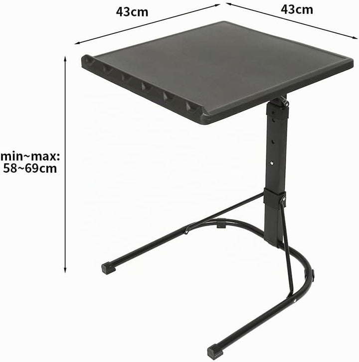 Beistelltisch, klappbar, tragbar, klappbarer Tisch für Laptop, höhenverstellbarer Tisch für Schlafzi