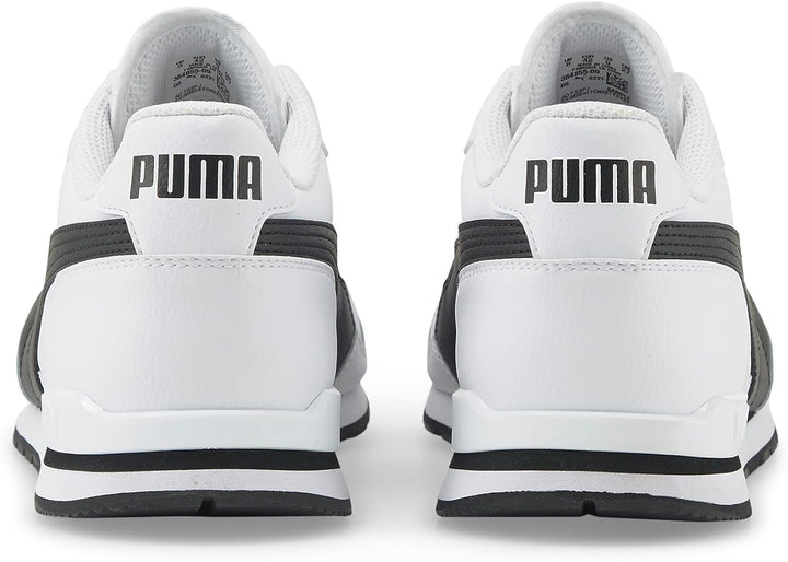PUMA Unisex St Runner L Low-Top 44.5 EU Puma White Puma Black, 44.5 EU Puma White Puma Black