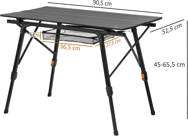 CampFeuer Campingtisch faltbar | 90,5 x 51,5 cm | Klapptisch mit Tragetasche, Gartentisch, Reisetisc