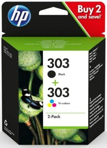 Original HP 303 Combo Pack 1x 303 Schwarz und 1x 303 Color für HP ENVY Photo 6200 All-in-One Drucker