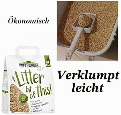 Greenwoods Katzenstreu, natürlich, 3 x 8 l