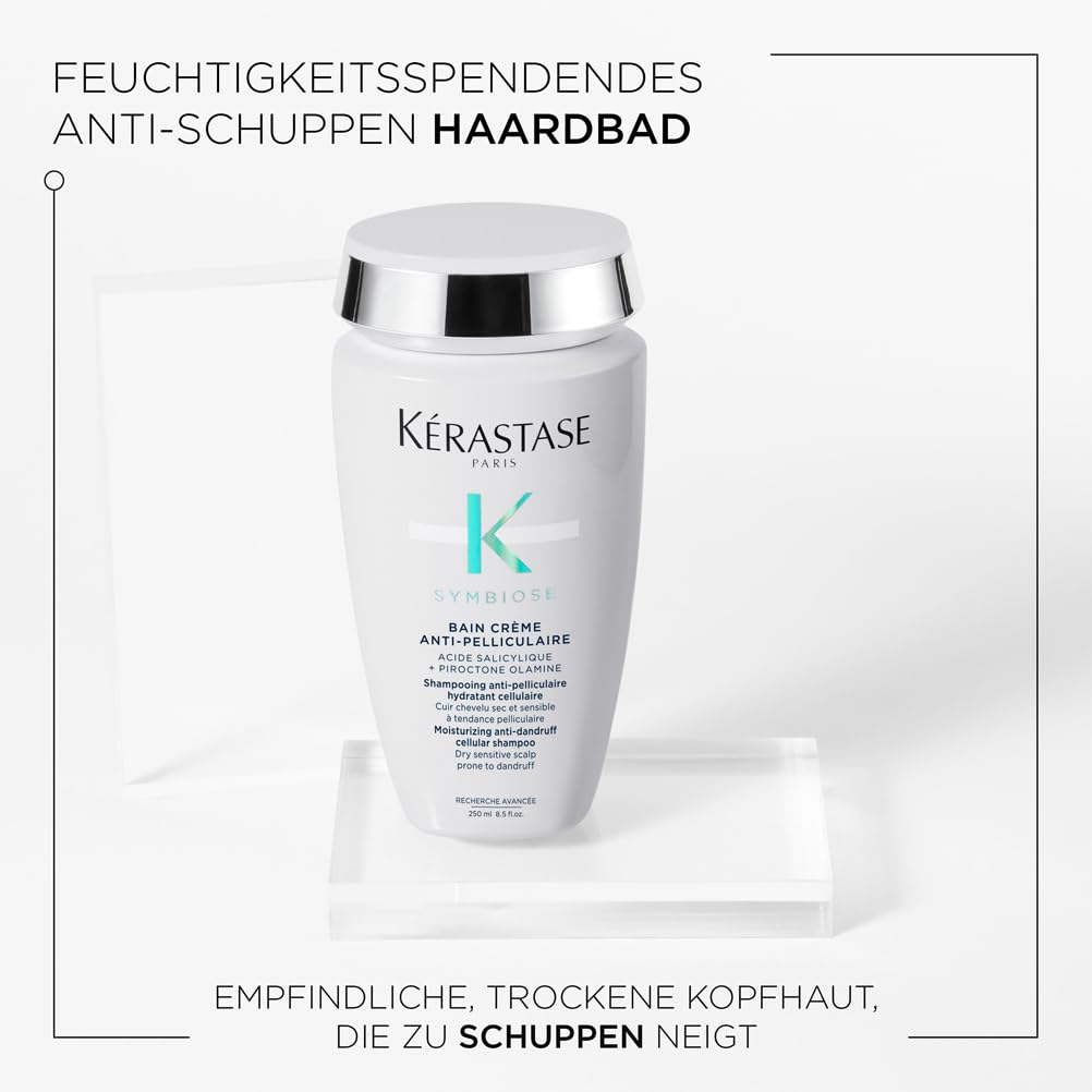 Kérastase, Symbiose, Anti-Schuppen Pflegeroutine mit Shampoo und Pflegespülung, Für empfindliche, tr