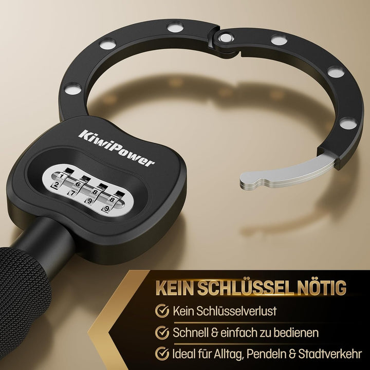 E Scooter Schloss mit Zahlenschloss, 90cm Kettenschloss mit Tasche, Handschellenschloss für E Roller