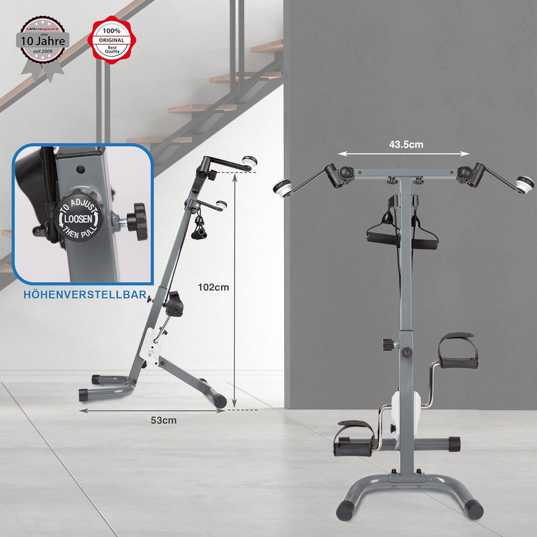 Ultrasport Senioren Fitness, Vitaltrainer, Senioren F-Bike, Mini Crosstrainer, Liegeheimtrainer,klap