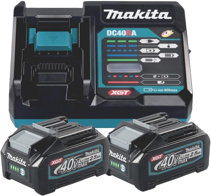 Makita Source Kit Li 40V 2,5Ah inkl. Schnellladegerät & 2 Akkus im Karton