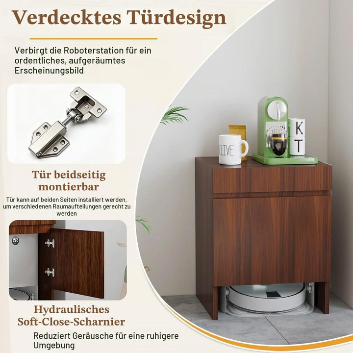 Saugroboter Verstecken Schrank Mit Tür, Staubsauger Roboter Schrank Einfacher Wasserwechsel, Staubsa