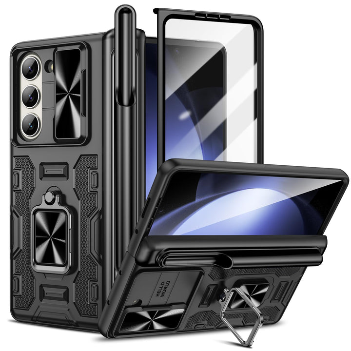 Doeshine Hülle Samsung Galaxy Z Fold 5 mit S Pen Slot & Magnetisch Ständer, Kameraschutz, Ganzkörper