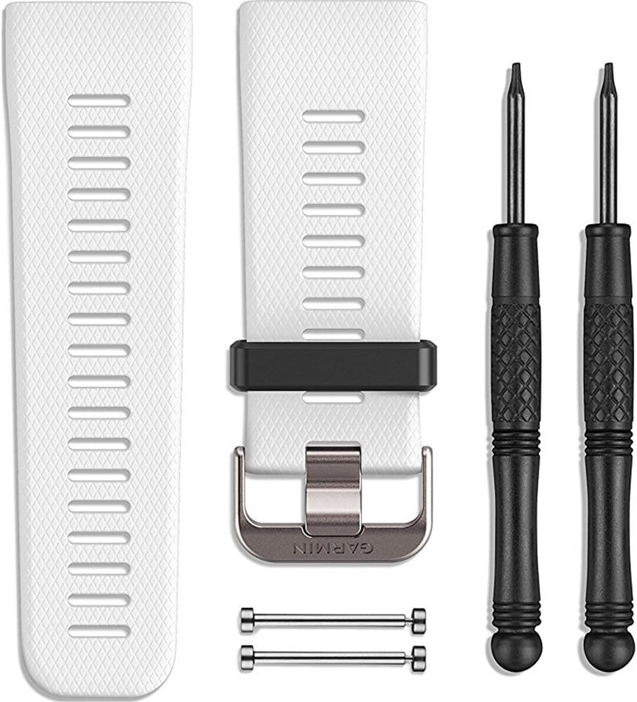 Garmin Wechselarmband für vivoactive HR, Regular, Silikon Weiss, Weiss