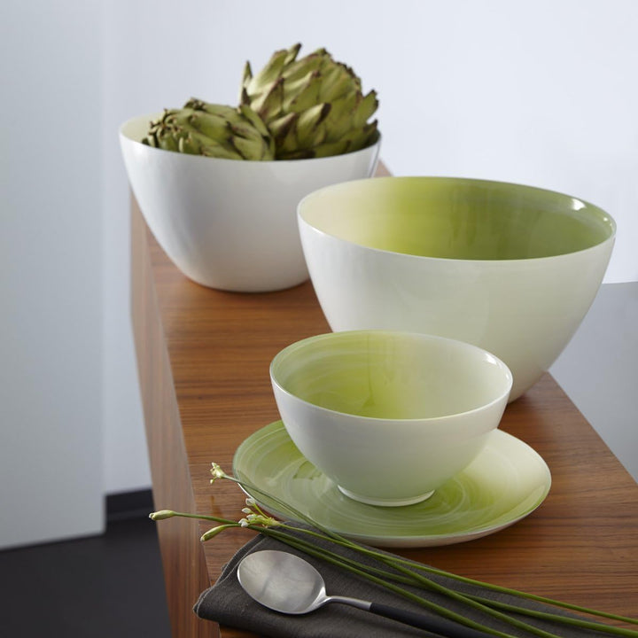 LEONARDO HOME GIARDINO Schale 24 cm Verde, Glas, Gruen, 24 x 24 x 14 cm