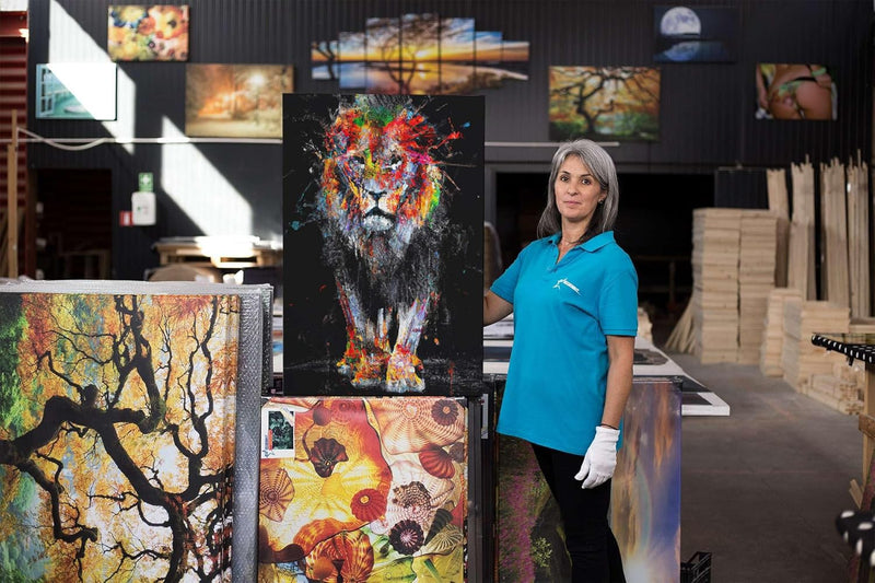 Startonight Leinwand Wandkunst – Löwe in Farben – Kunstwerk Fertig zum Aufhängen für Wohnzimmer Gros