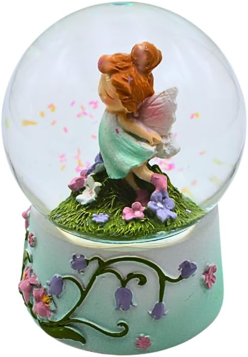 Dekohelden24 Schneekugel, Schüttelkugel, Fabelwesen - Schneekugel, Schneekugel mit Blumenmädchen, El