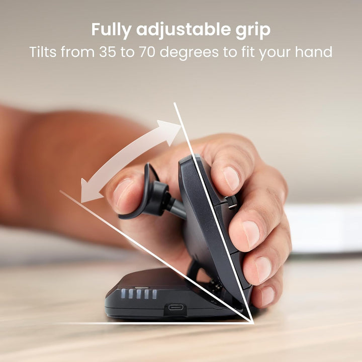 Contour Unimouse Ergonomische Maus | Einstellbare Neigung von 35°-70°, 6 programmierbare Tasten, Dau