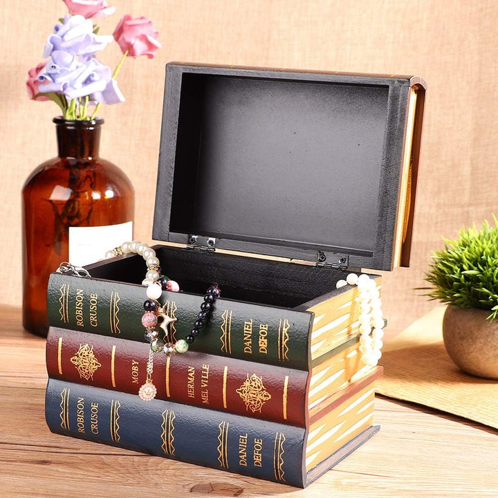 Falsche Buchbox 16 x 14 x 19 cm Vintage Europäischen Stil Deko Schmuck Aufbewahrung Buchboxen Gefäls