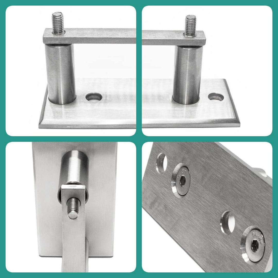 PRIOstahl Pfostenträger Pfostenhalter Wandanker Wandflansch Handlauf Bodenanker x 1 Halter Rechteck