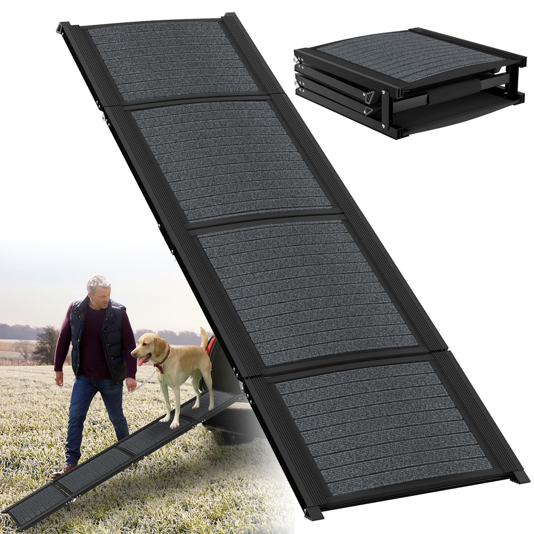 Hunderampe klappbar Hundetreppe Auto 157cm Hundeautorampe, Kofferraumrampe hunderampen für Autos, LK