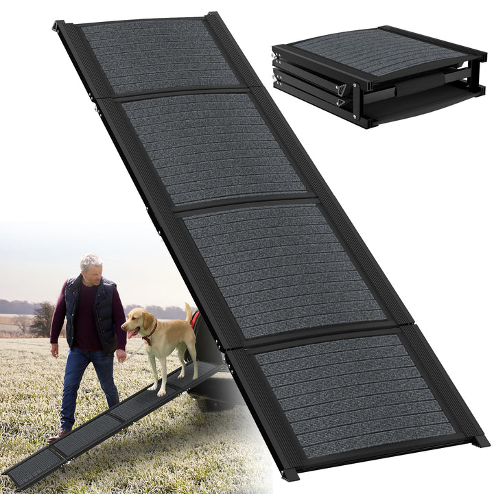 Hunderampe klappbar Hundetreppe Auto 157cm Hundeautorampe, Kofferraumrampe hunderampen für Autos, LK