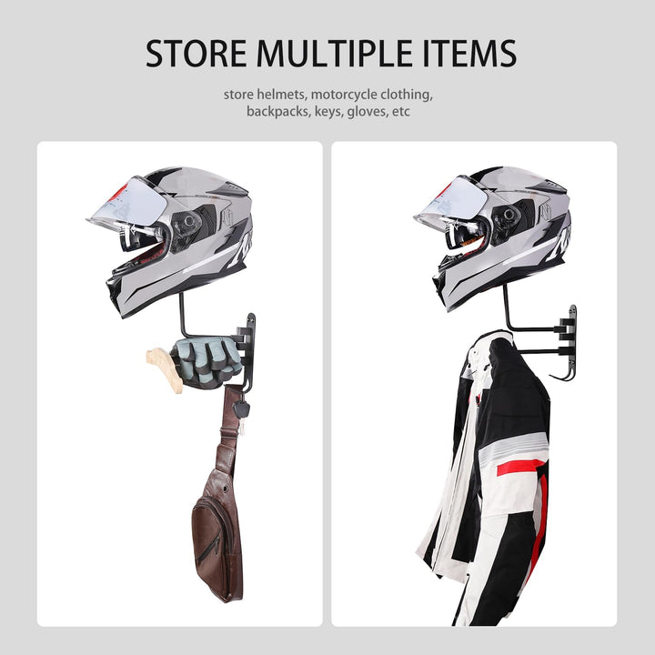 motofans Helmhalterung für Motorrad, Wandmontage, Motorradhelm, Huthalterung, aus Aluminiumlegierung