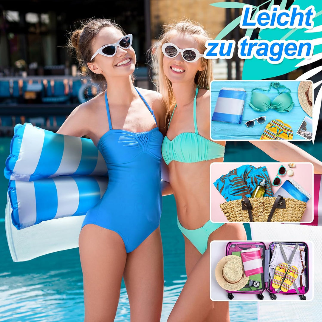 Dusor Luftmatratze Pool Zubehör 2Stück, XL Luftmatratze Wasser Hängematte, Aufblasbare Pool Spielzeu