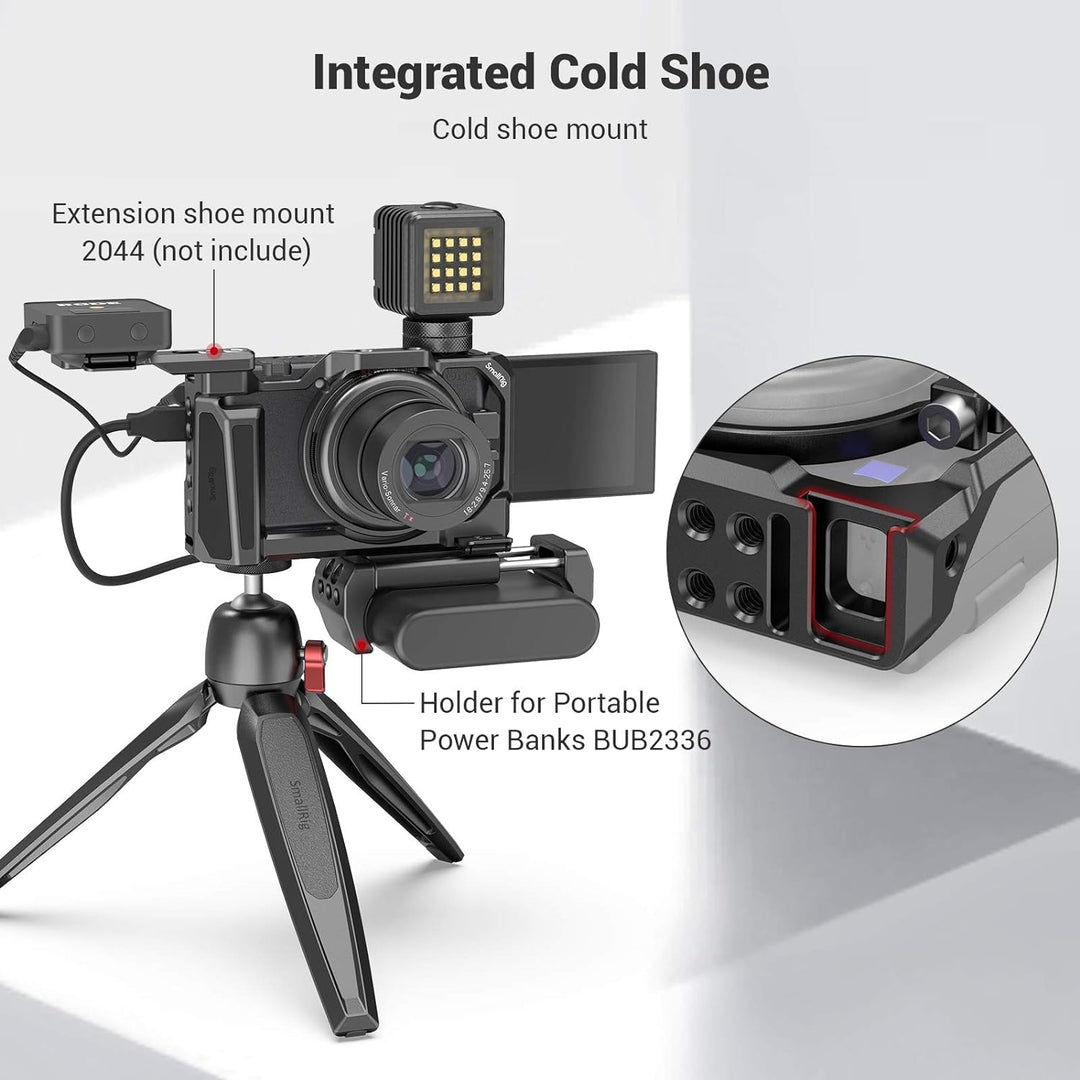 SMALLRIG ZV1 Cage mit Eingebautem Cold Shoe für Sony ZV-1F / ZV1 / ZV-1 II Kamera - 2938