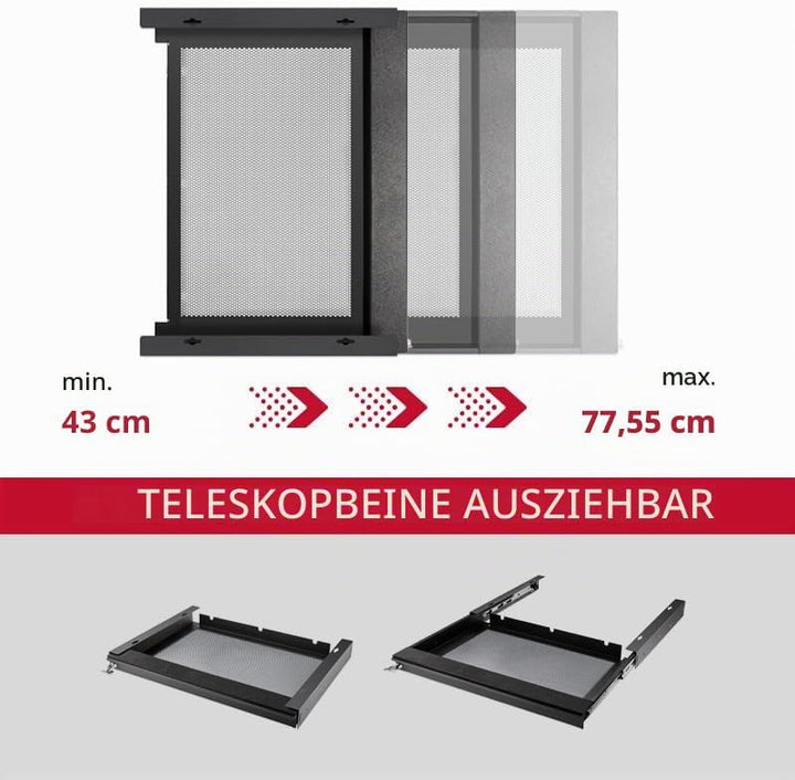 Penn Elcom EX-6171B Laptop-Schublade für Büro, Schule, Zuhause mit Schlüsselschloss Black (21.65" x