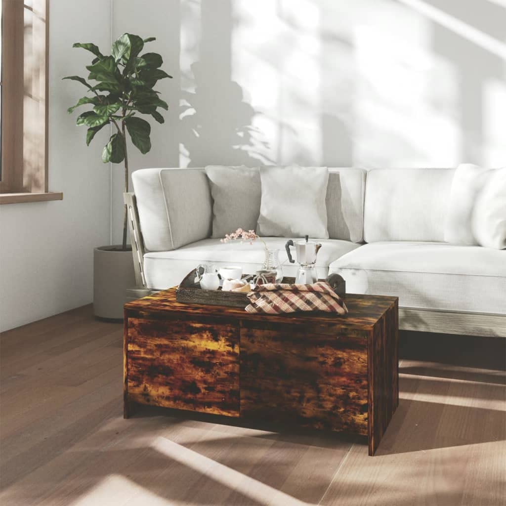 FIRBNUS Beistelltisch Couch 90x50x41,5 cm Wohnzimmertisch Holz Sofa Tisch Modern Stilvollen Kleiner