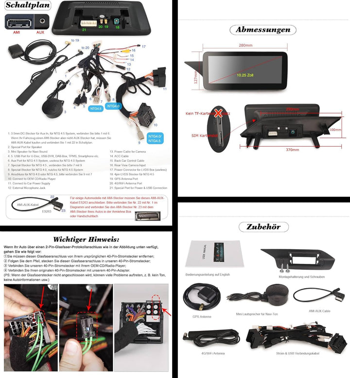 10,25 Zoll 8-Kern Android 13 DAB+ Autoradio für Mercedes E-Klasse W212 S212 NTG 4.5 mit GPS Navi Unt