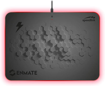 Speedlink ENMATE RGB Charging Mousepad - Gaming-Mauspad mit Induktions-Ladefunktion, grau