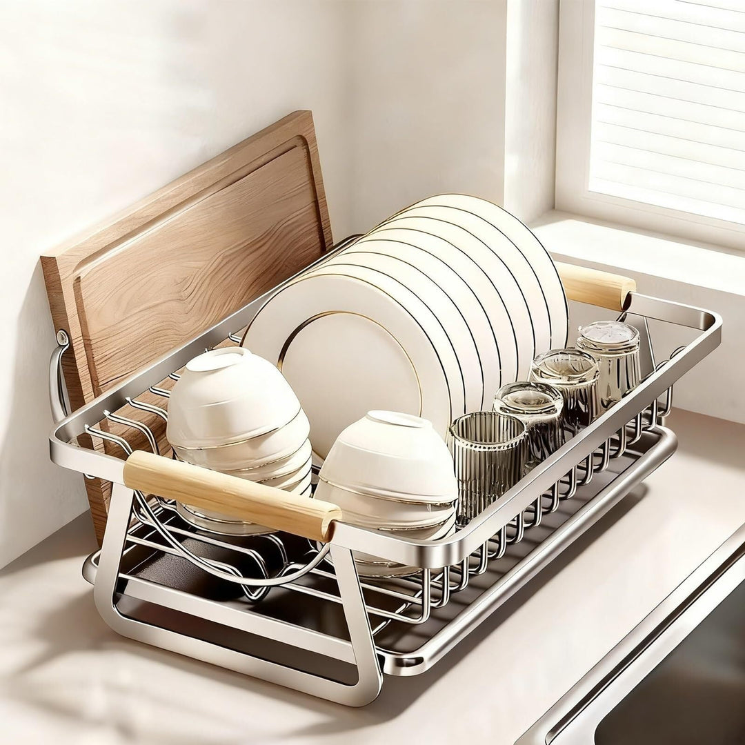 Drying Rack Geschirr-Trockenständer for die Küchentheke, Edelstahl-Spüle, Organisation und Aufbewahr
