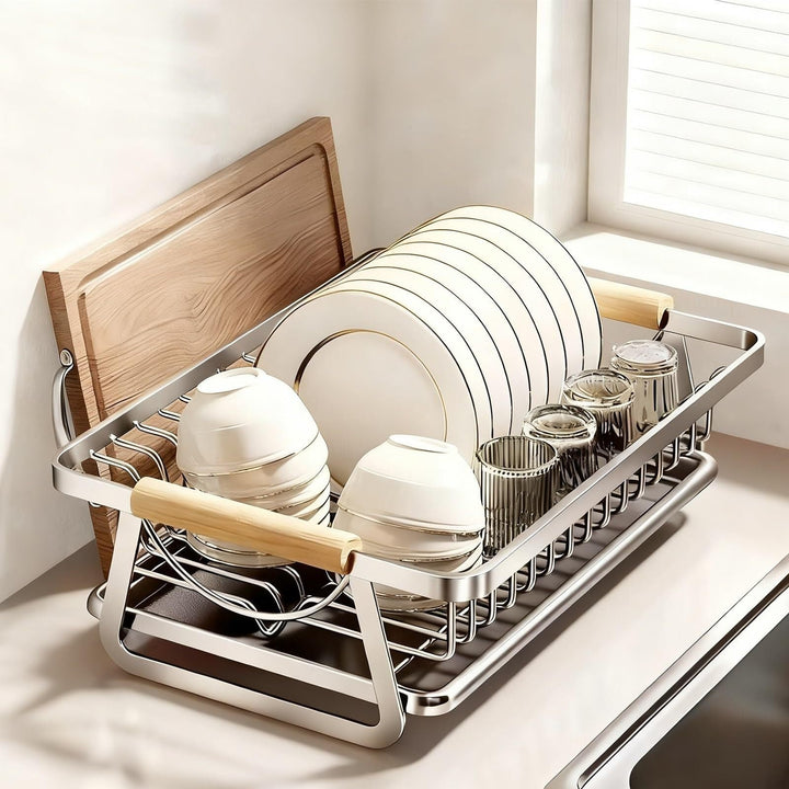 Drying Rack Geschirr-Trockenständer for die Küchentheke, Edelstahl-Spüle, Organisation und Aufbewahr