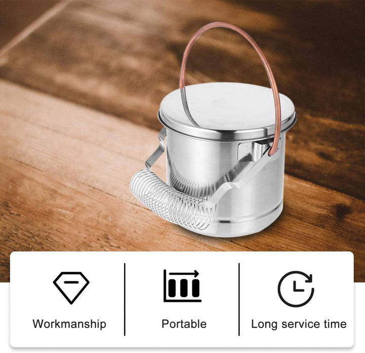 EXCEART Malerei Eimer Öl Malerei Pinsel Waschen Edelstahleimer mit Deckel Malwerkzeug Künstler Ölmal