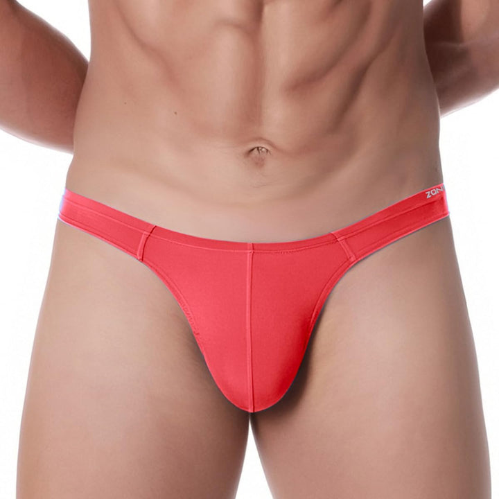 ZAIGELUO Herren String Bambus Tanga Unterwäsche Bulge Pouch Sexy Niedrige Taille T-Back Komfortabel