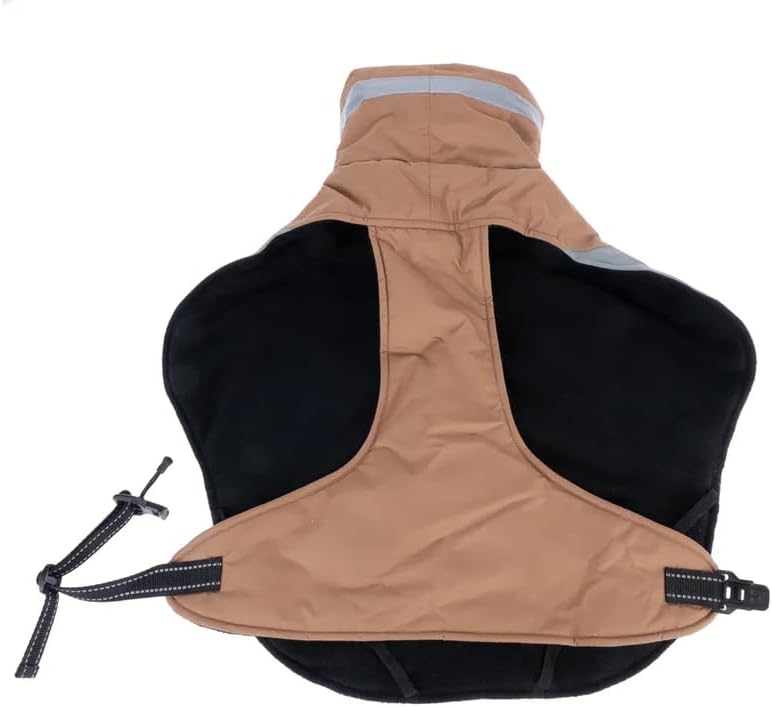 Bloom Hundemantel Warm Taupe 55 cm – Wasserdichter, windabweisender Hundemantel mit warmen Fleece-Fu