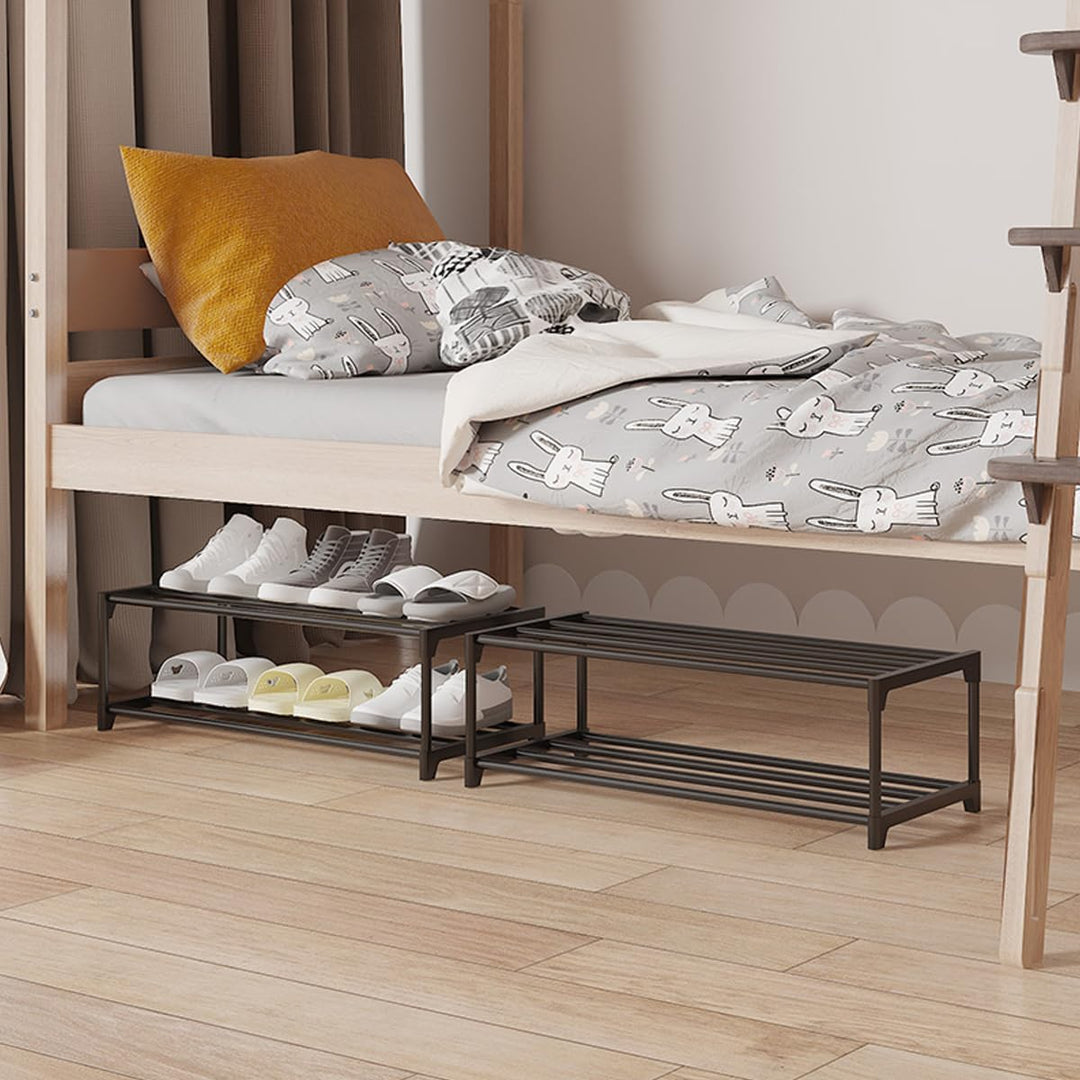 XIANGLV Schuhregal 2 Ebenen, Klein, kann 6 Paar Schuhe Halten, Schuhablage, Aufbewahrung, Organizer,