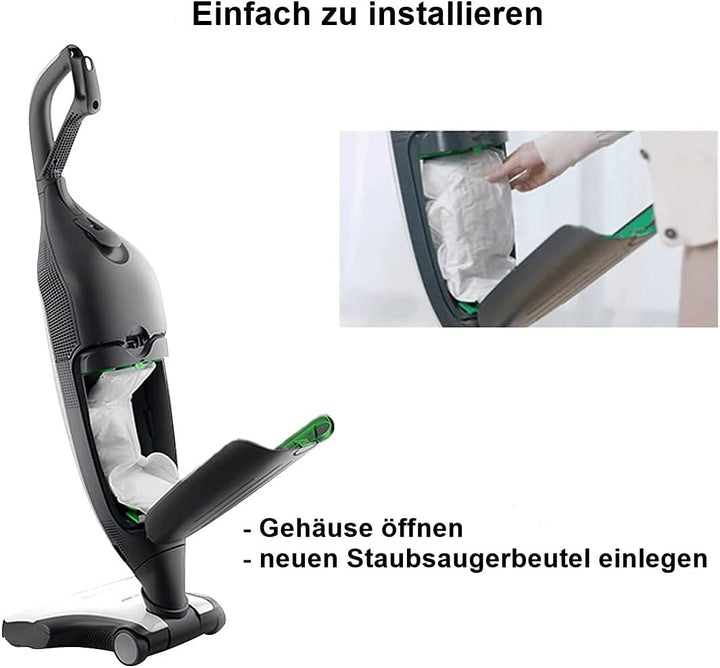 6 Microvlies Staubsaugerbeutel, 5 lagig, Allergiker geeignet, Premuim Qualität geeignet Vorwerk Kobo