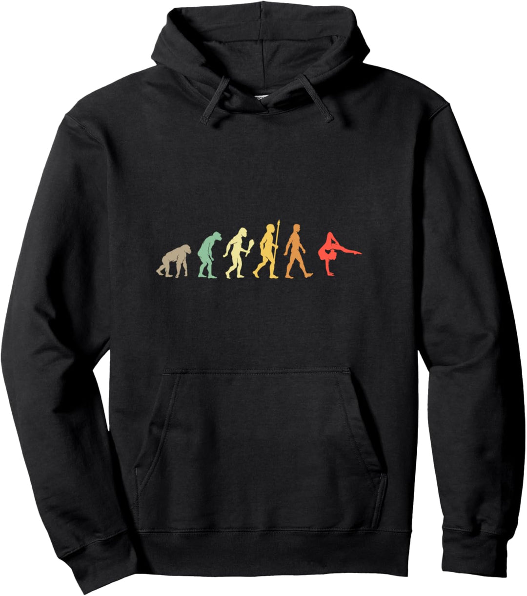 Akrobatik Evolution Geschenk Vintage Turnen Akrobat Pullover Hoodie